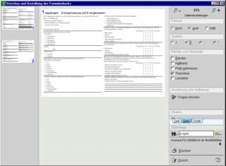 Bildschirm Formulardruck