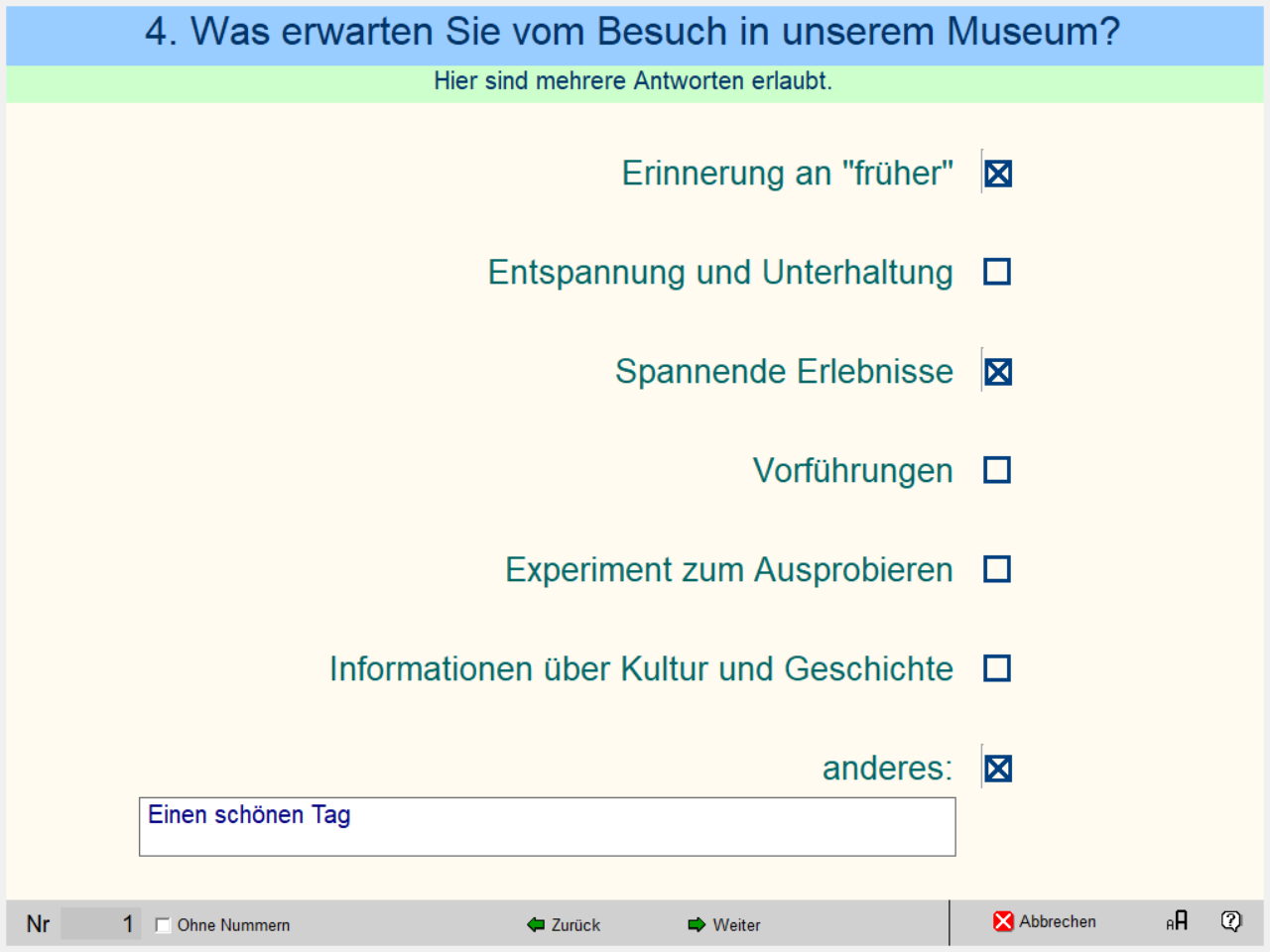 Museum Bildschirminterview